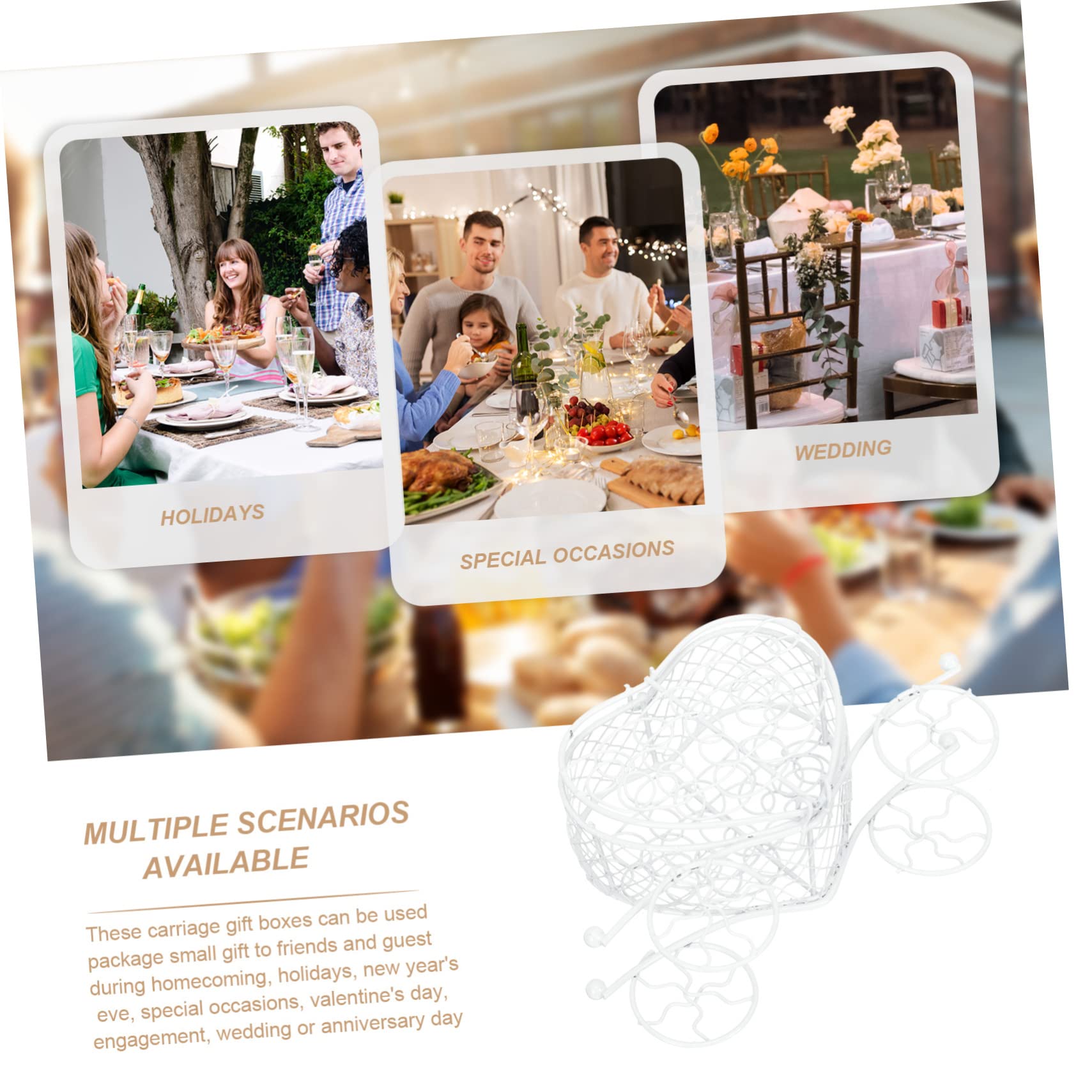 SAFIGLE 2 Sätze Herzform Geschenkboxen Aus Romantische Kutschen Design Vielseitige Süßigkeiten Und Präsentboxen Für Partys Und Besondere Anlässe Für Hochzeiten Und Geburtstage 5 Stück * 2