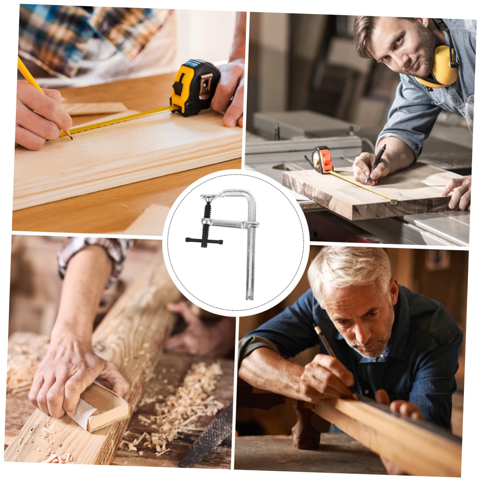 Pince Rapide pour Menuiserie Clip de Fixation Ergonomique Antidérapant Serre-joint Robuste pour Atelier Maintien Sécurisé