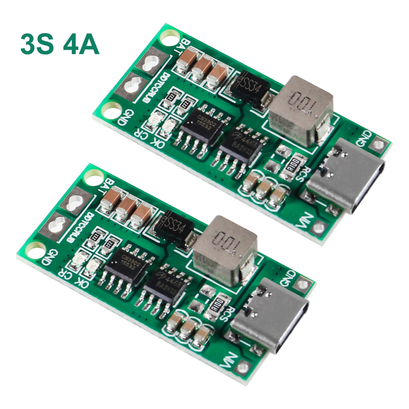 Snapklik.com : 2PCS Type C BMS 2S 3S 4S 1A 2A 4A 18650 Lithium Battery ...