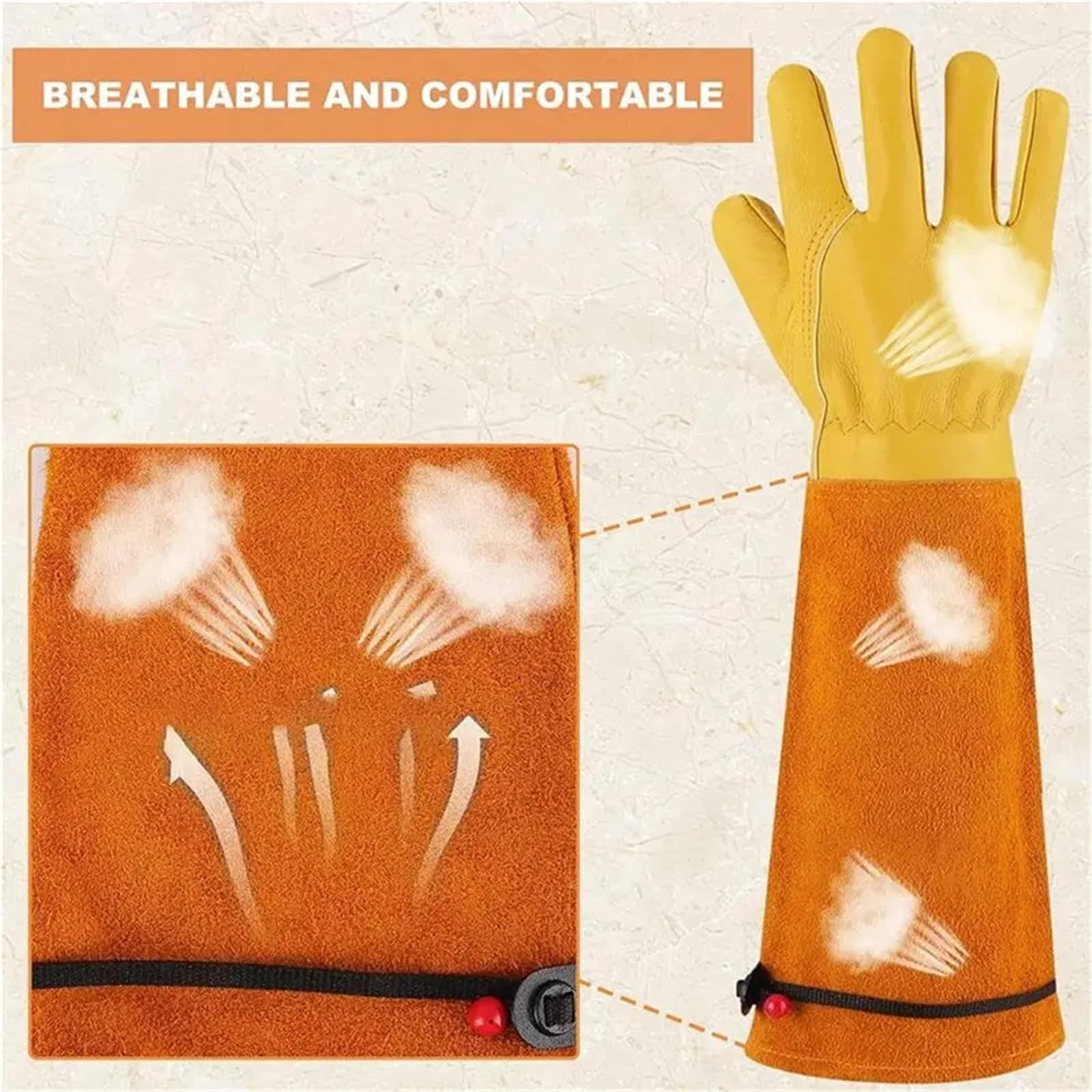 1 par de guantes jardinería largos para Jardineros