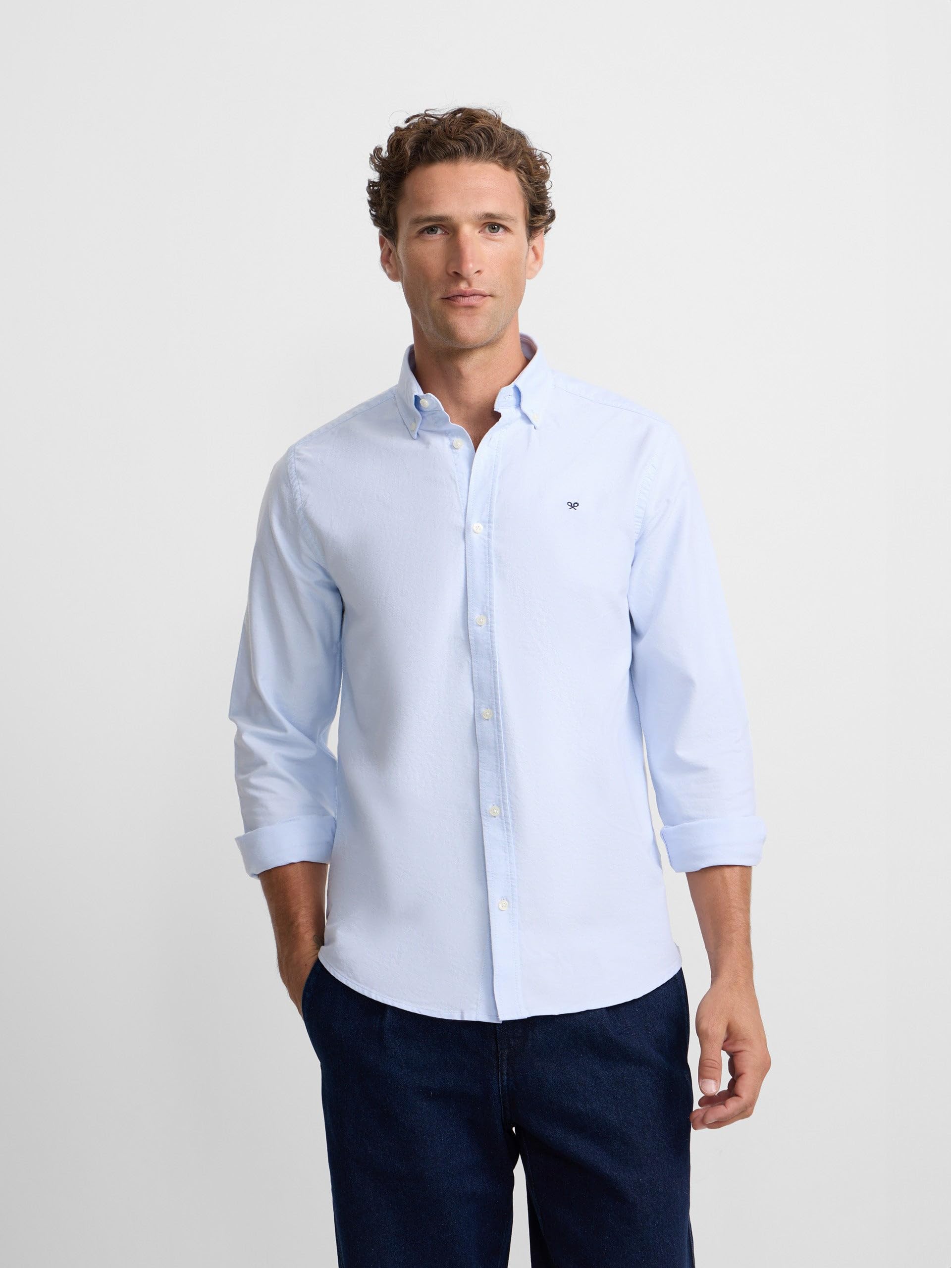 SILBON Camisa Sport Oxford Regular Fit para Hombre
