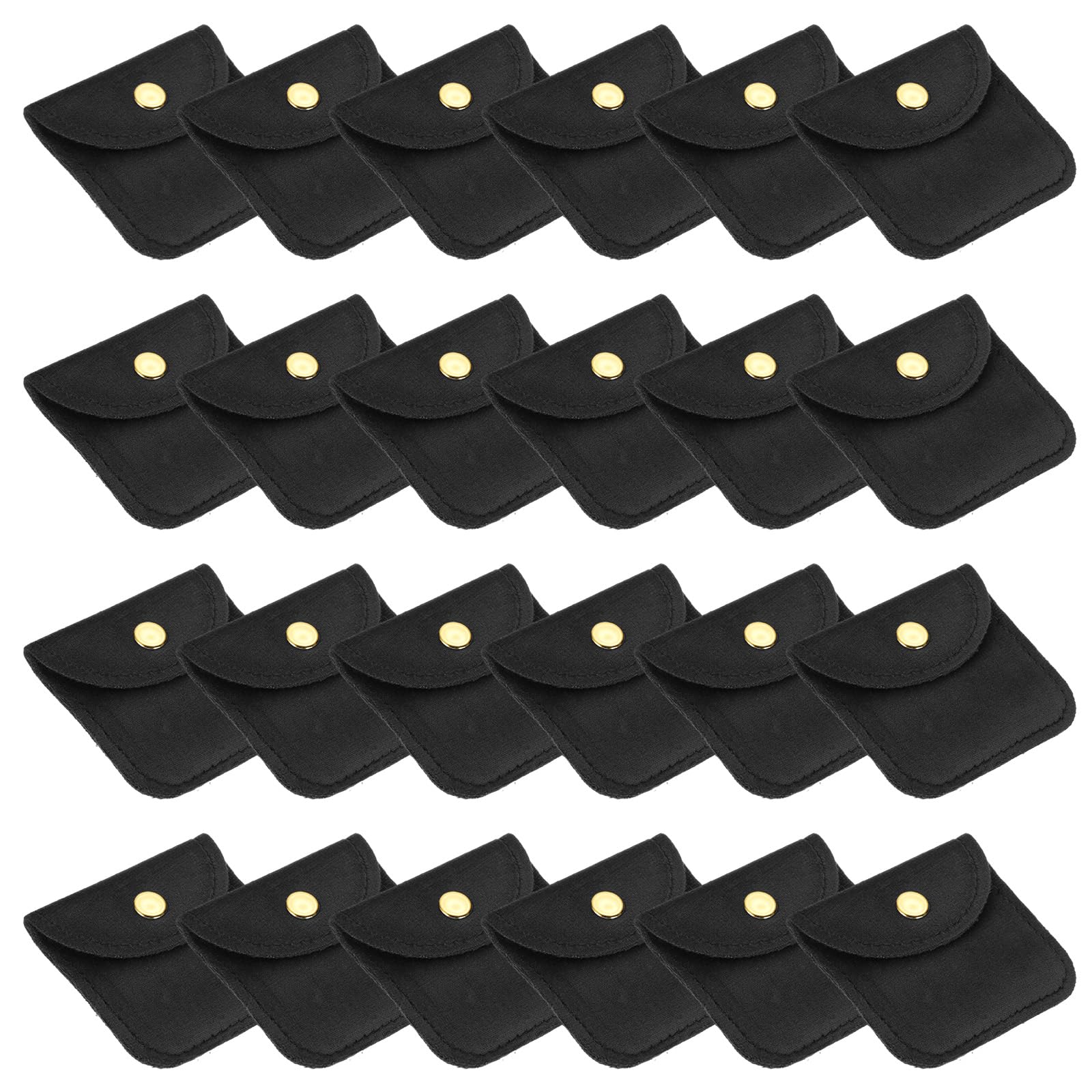 Pochette à bijoux en velours anti-rayure avec bouton pression pour ranger vos bagues