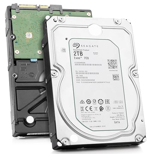 Seagate ST2000NM0055 Enterprise Capacity 3.5'' HDD 2TB 7200 RPM 512n SATA 6Gb/s 128MB Cache Internal Hard Drive (Renewed)