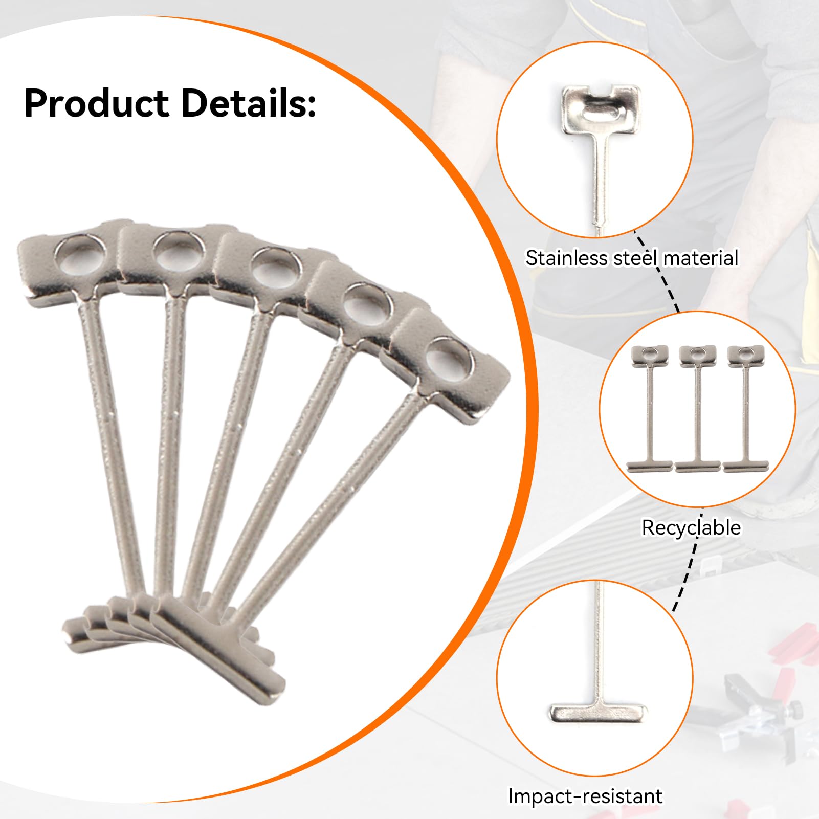 100 Pcs 1/16" Replacement Steel Needles For Flooring Wall