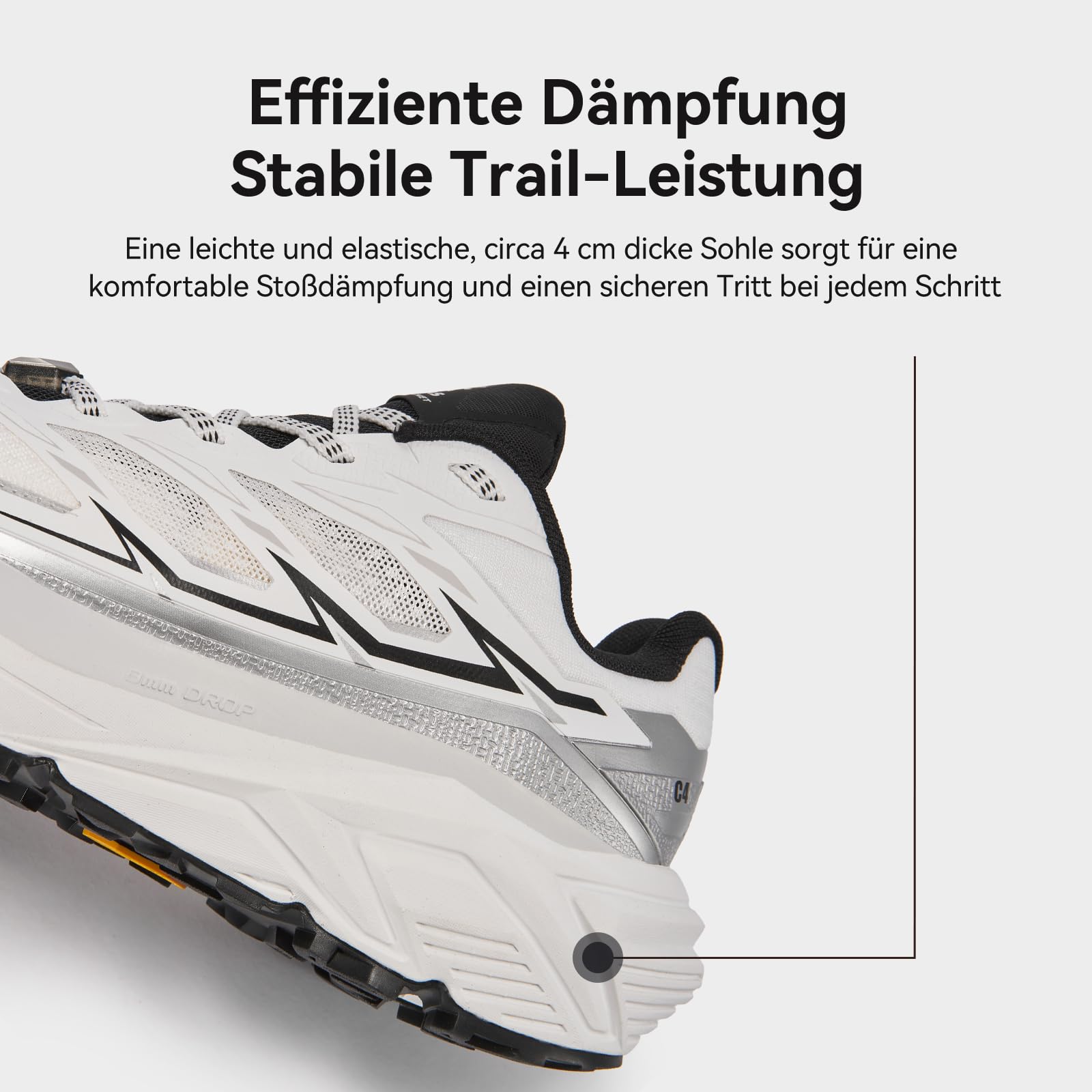 KAILAS Zapatillas de senderismo para hombre C4 Sendero ligeras antideslizantes transpirables para correr