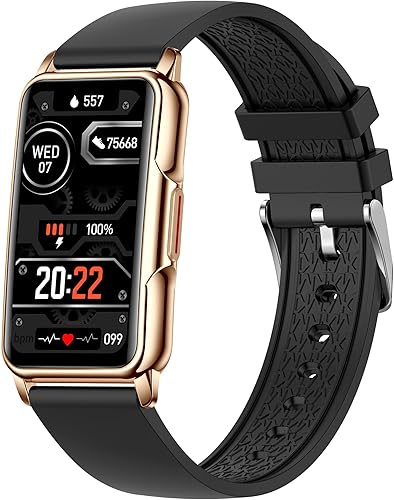 Reloj inteligente para mujeres y hombres, rastreador de fitness con monitor preciso de frecuencia cardíaca, presión arterial, seguimiento de oxígeno