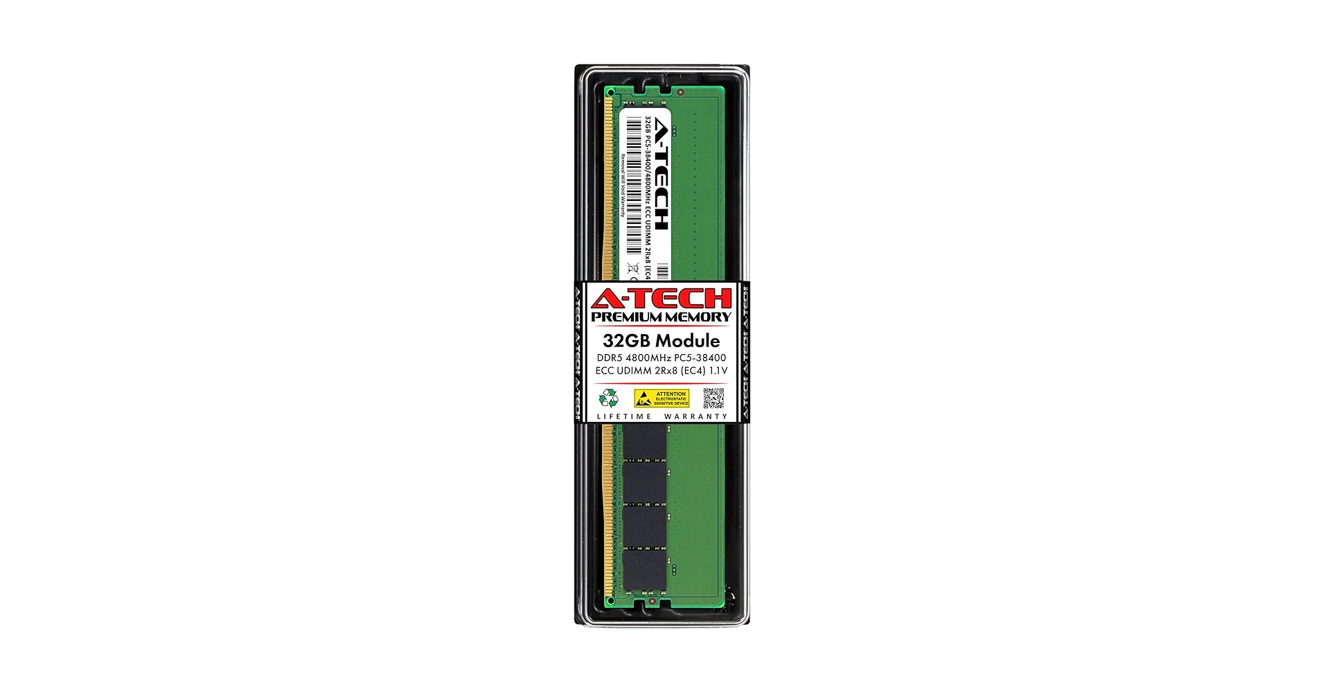 メモリー SAMSUNG DDR5 ECC Unbuffered 32GB Samsung 32GB DDR5 4800MHz PC5-38400 CL40 UDIMM 2Rx8 Dual