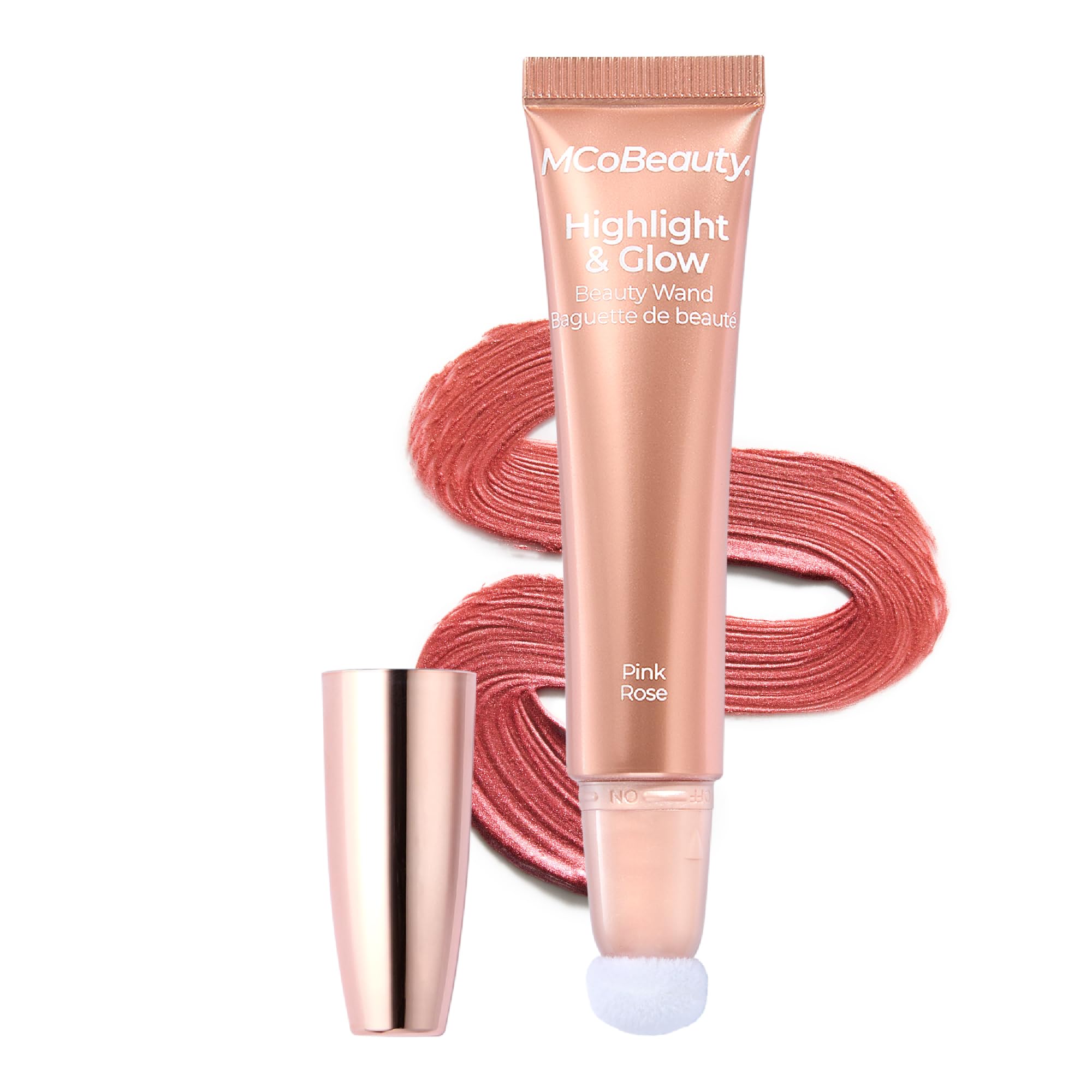 MCoBeauty, Highlight and Glow Beauty Wand, Buildable Liquid Highlighter, Radiant Pink Shade