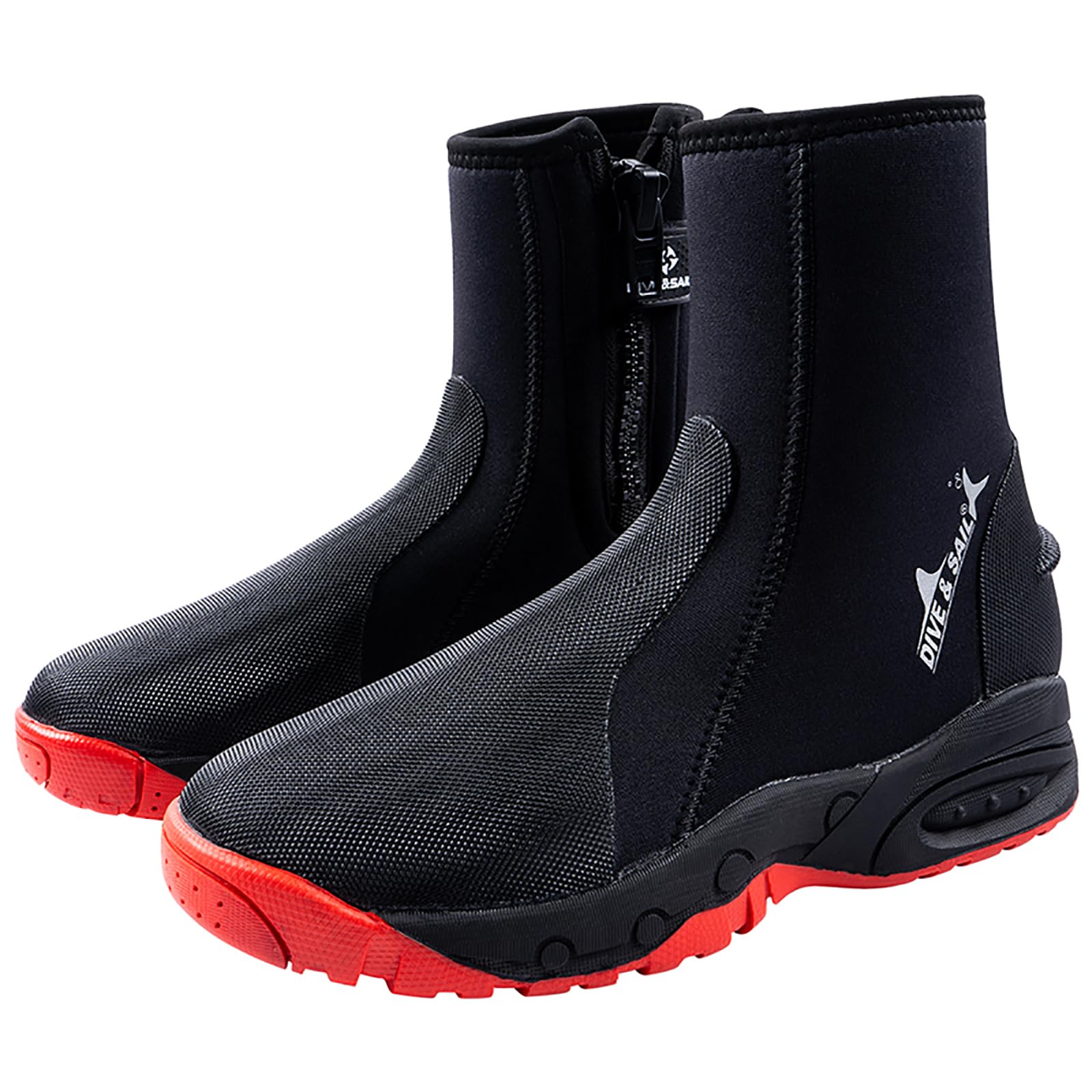 Neoprenowe buty do nurkowania 5 mm, wysokie buty do nurkowania z twardą podeszwą i zamkiem błyskawicznym, wulkanizowane, termiczne, dla mężczyzn i kobiet, nurkowanie z rurką, surfing, kajakarstwo