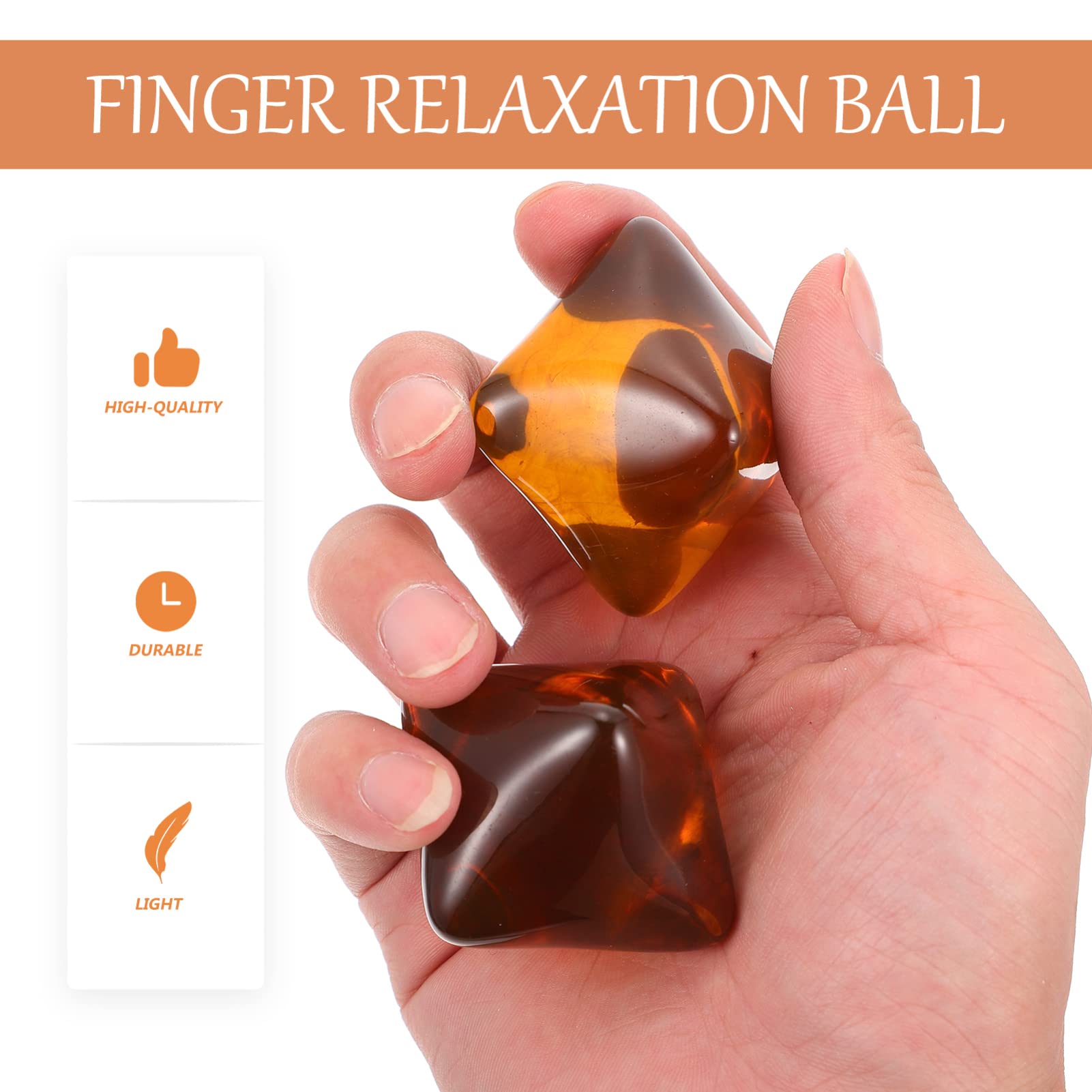 FOMIYES 2pcs Resin Handballs Exercise Handballs for Hand Flexibility Training Hand Massage Balls for Muscle Relaxation Hand Function Improvement Random