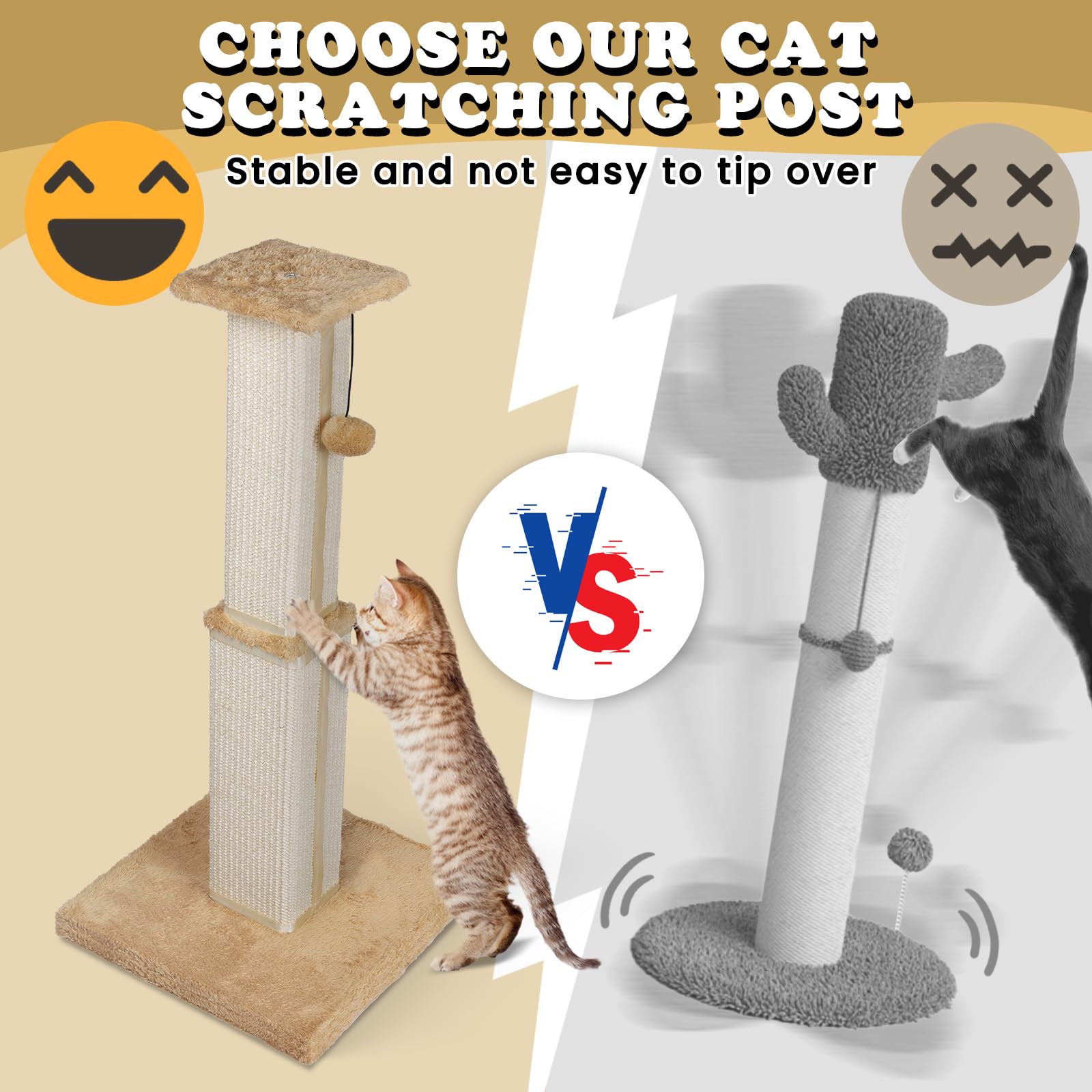 Pet Big W Scratching Post Scratching Post Costway 131CM Wooden Cat