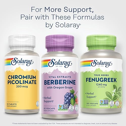 Miniatura 6 de SOLARAY Berberina 250mg - Suplemento de berberina para un estilo de vida saludable y activo - con berberina HCl de Indian Barberry Plus Oregon Grape