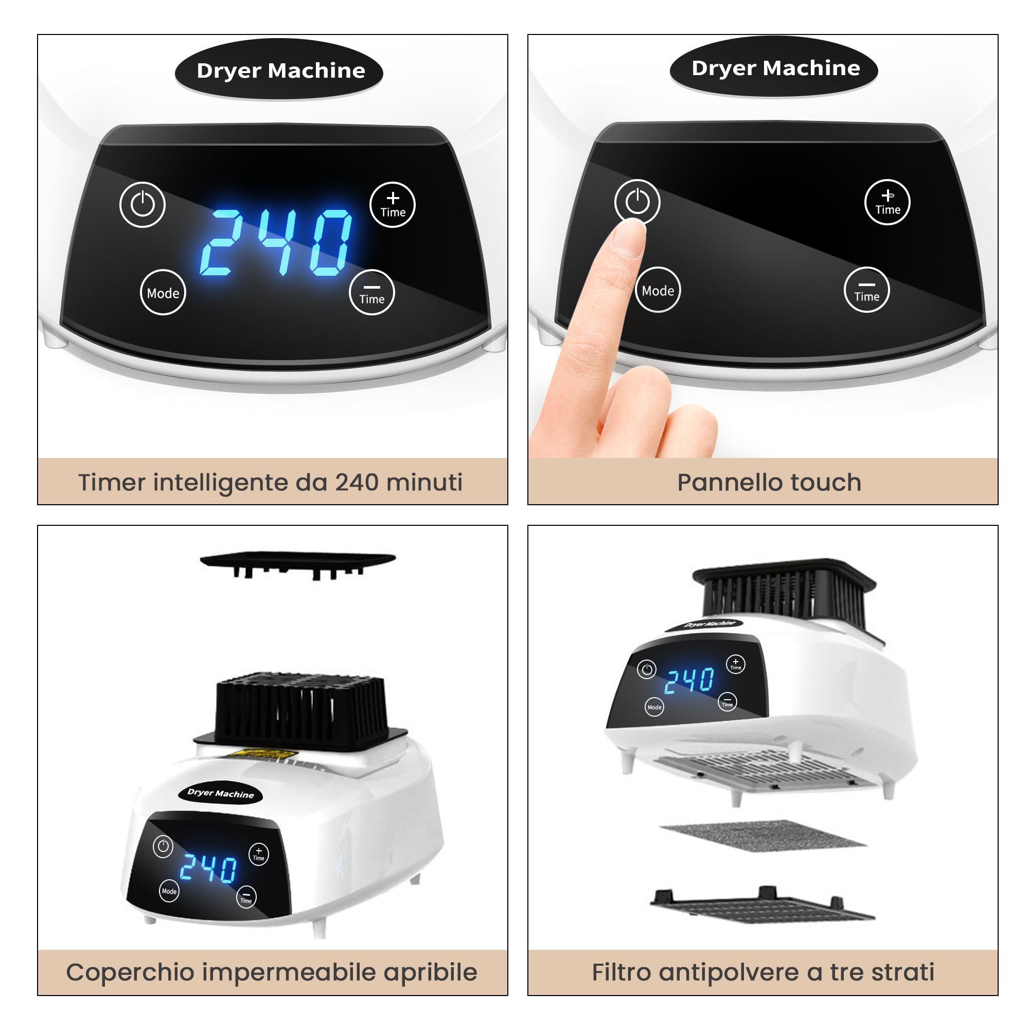 KPCB Stendino elettrico asciugabiancheria con copertura per stendino riscaldato, asciugatrice portatile con telecomando e timer, mini asciugatrice piccola per appartamento, dormitorio e abitazione