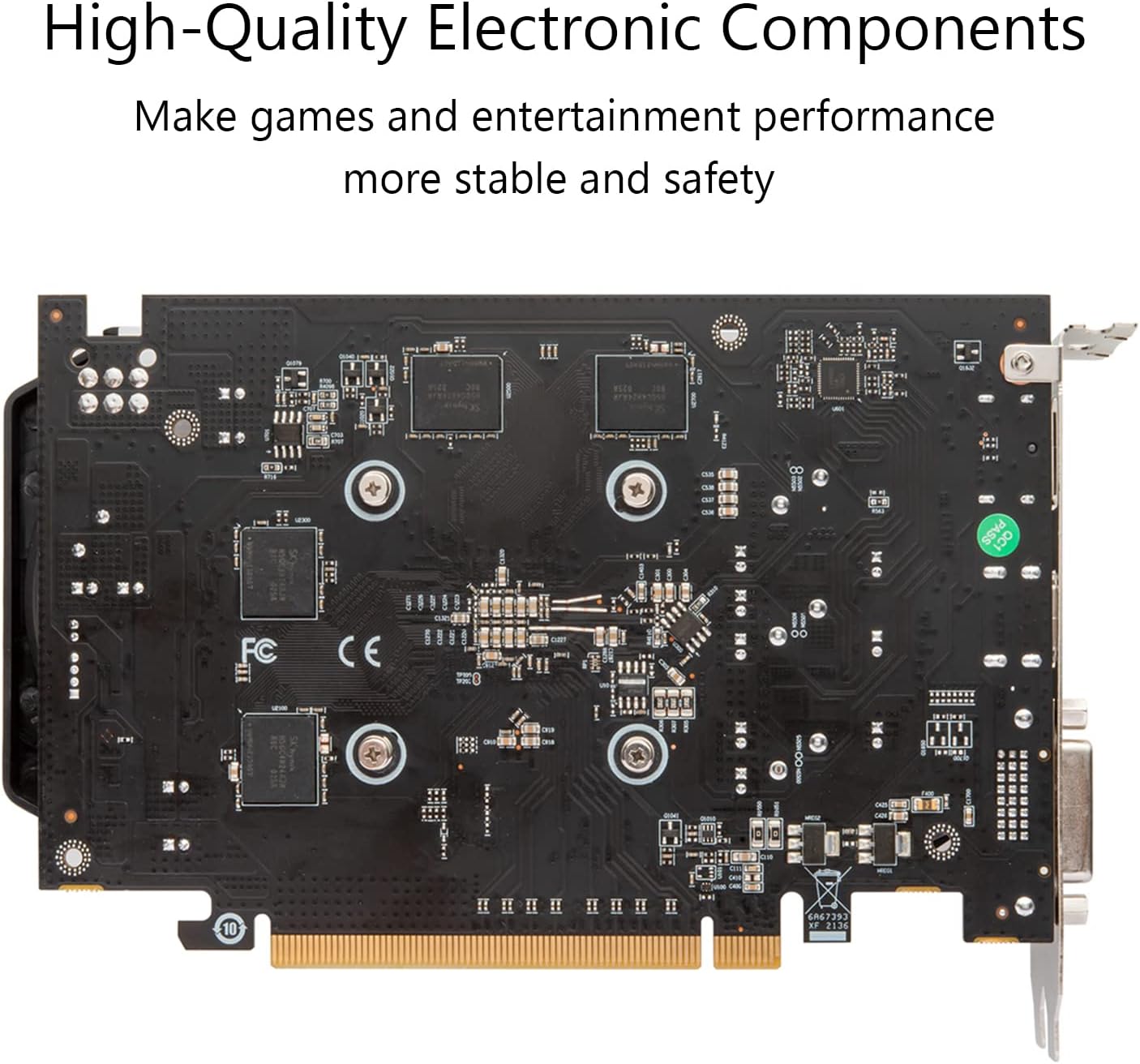 QTHREE SAPLOS Radeon RX 560 Scheda Grafica, 4 GB, GDDR5, 128 Bit, DisplayPort, HDMI, DVI, scheda Video Desktop per PC Gaming, Computer GPU, PCI Express x8, DirectX 12, Supporto 4K