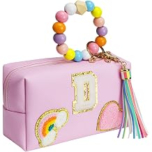 Elilier Birthday Gifts for Kids 4 5 6 7 8 9 10 11 12 year Old, Girl gifts Skin Care, Letter Pouch Cosmetic Toiletry Bag, Personalized Gift for Girl, Gift Bags, D, S, Style 1