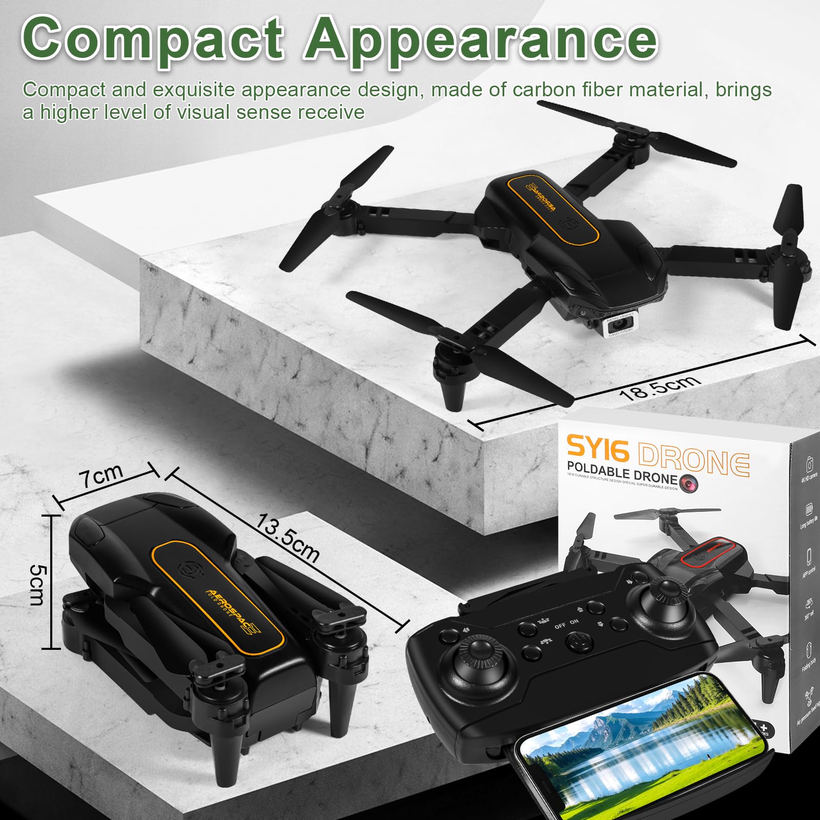 Drone con Telecamera 1080P per Bambini Droni con Motore Brushless, Giocattoli Regalo per Ragazzo e Uomo - Giochi e Prodotti per l'Età Evolutiva