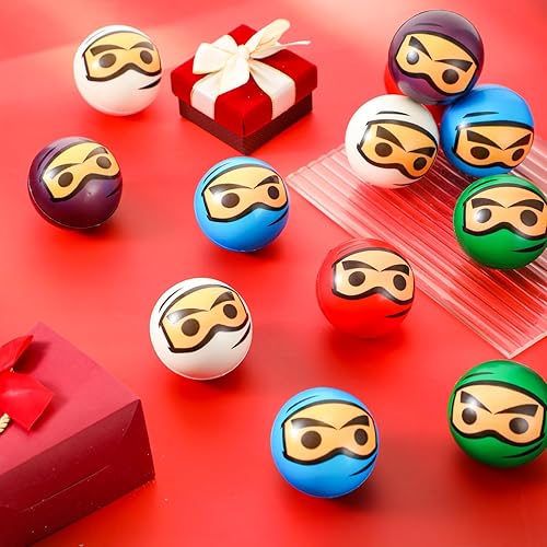 Miniatura 5 de 45 piezas de bolas de estrés ninja figuras de luchadores Ninja Stress Toys Ninja Party Favors Ninja Slow Rising Toys Foam Finger Fun Ninja Stress