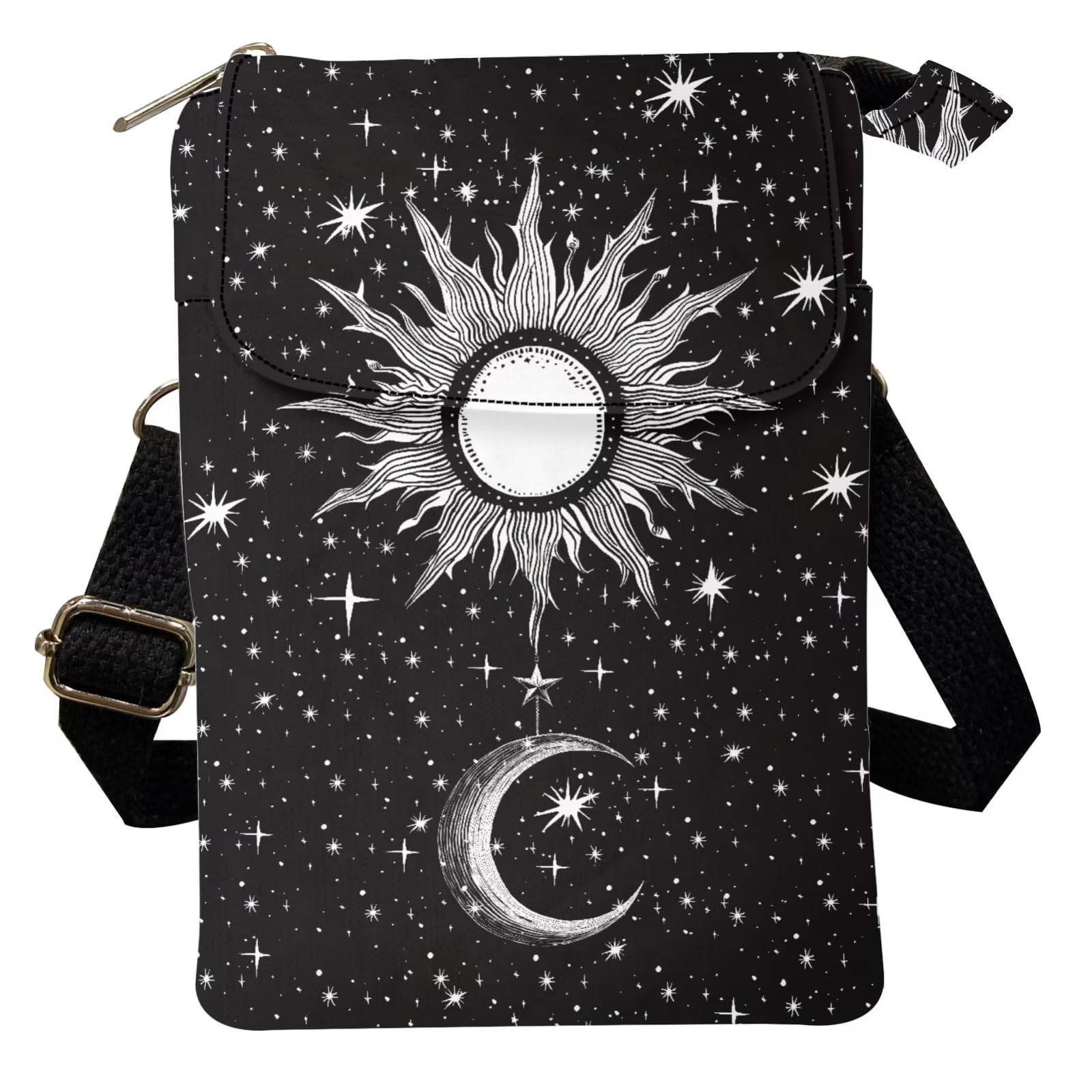 Xpyiqun Canvas Cross-body Bags for Women Small Cellphone Purse Shoulder Handbag