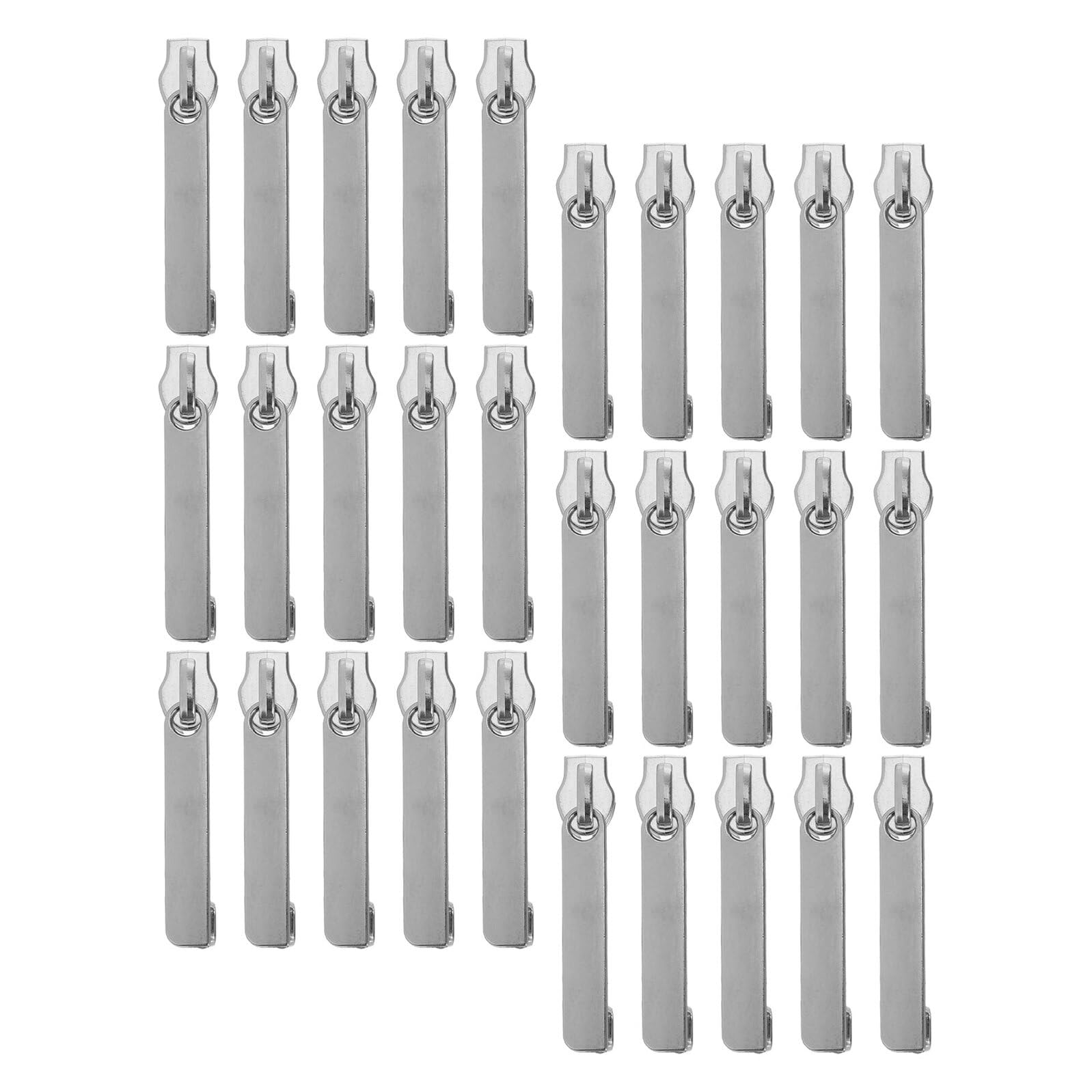OATIPHO 100 Tiradores de Cremallera de Repuesto Metálicos para Equipaje y Mochilas Doble Capa Color Plata Desmontables para Reparación y Reemplazo Kit Resistente para Viajes
