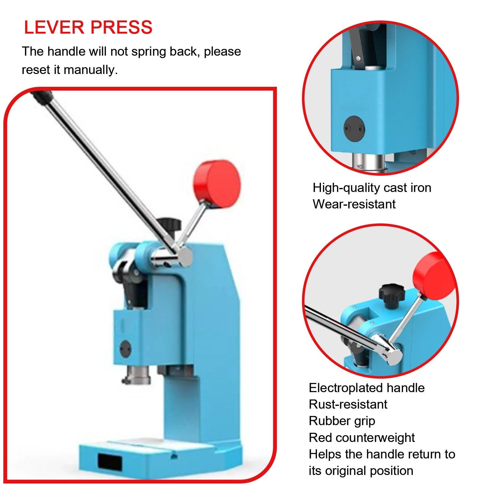 Pressa per Cuscinetti a Leva, Pressa Manuale Altezza Regolabile