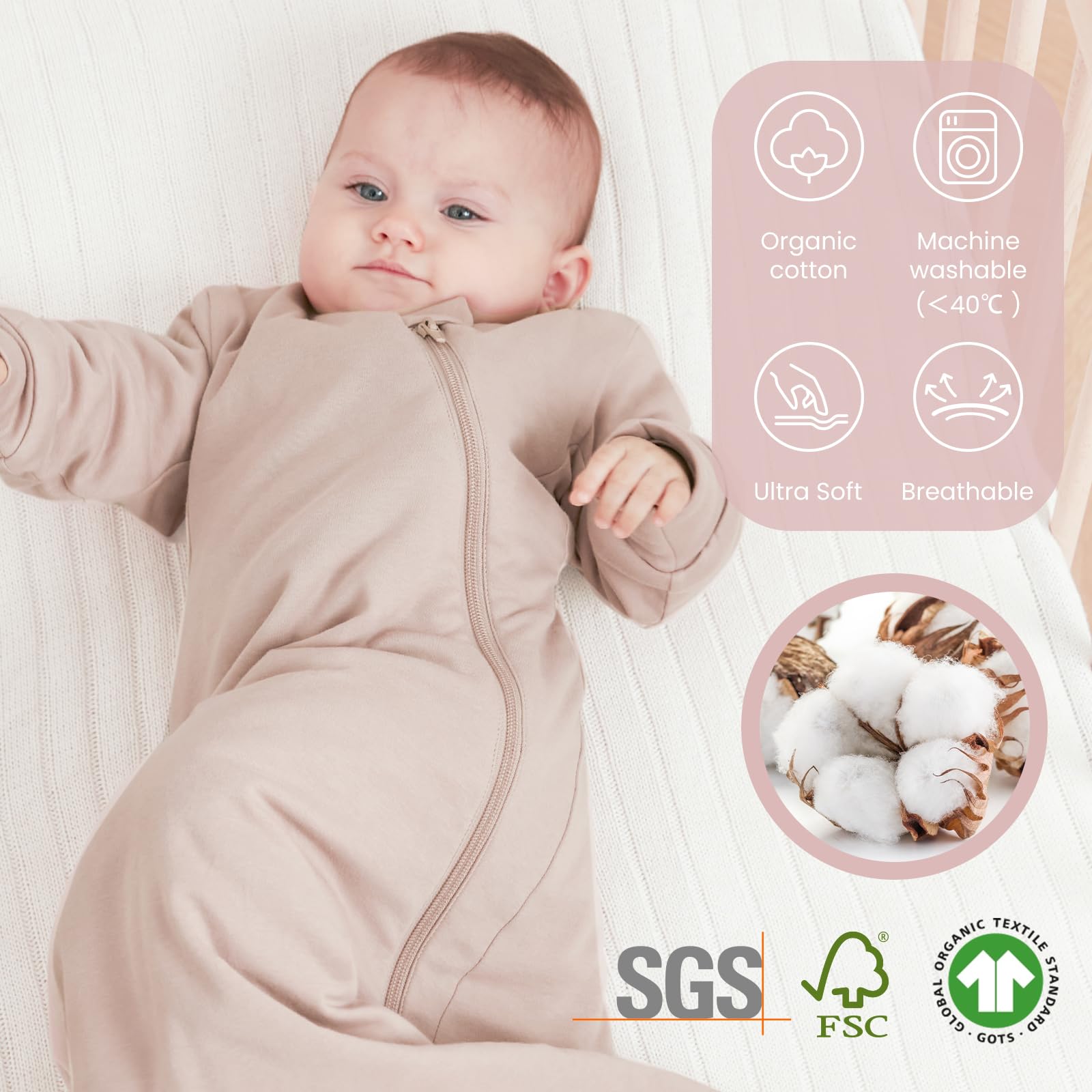 Wearable Blankets Baby Sleep Sack Weighted HALO TOG Supersoft