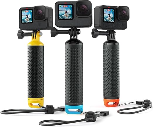 Floating Handle Grip Floaty Stick Waterproof Handler Accessory Compatible with GoPro Hero 13, 12, 11, 10, 9, 8, 7, 6, 5, 4, Session, 3+, 3, Hero(2018), Max, DJI Osmo Action Cameras (Blue)