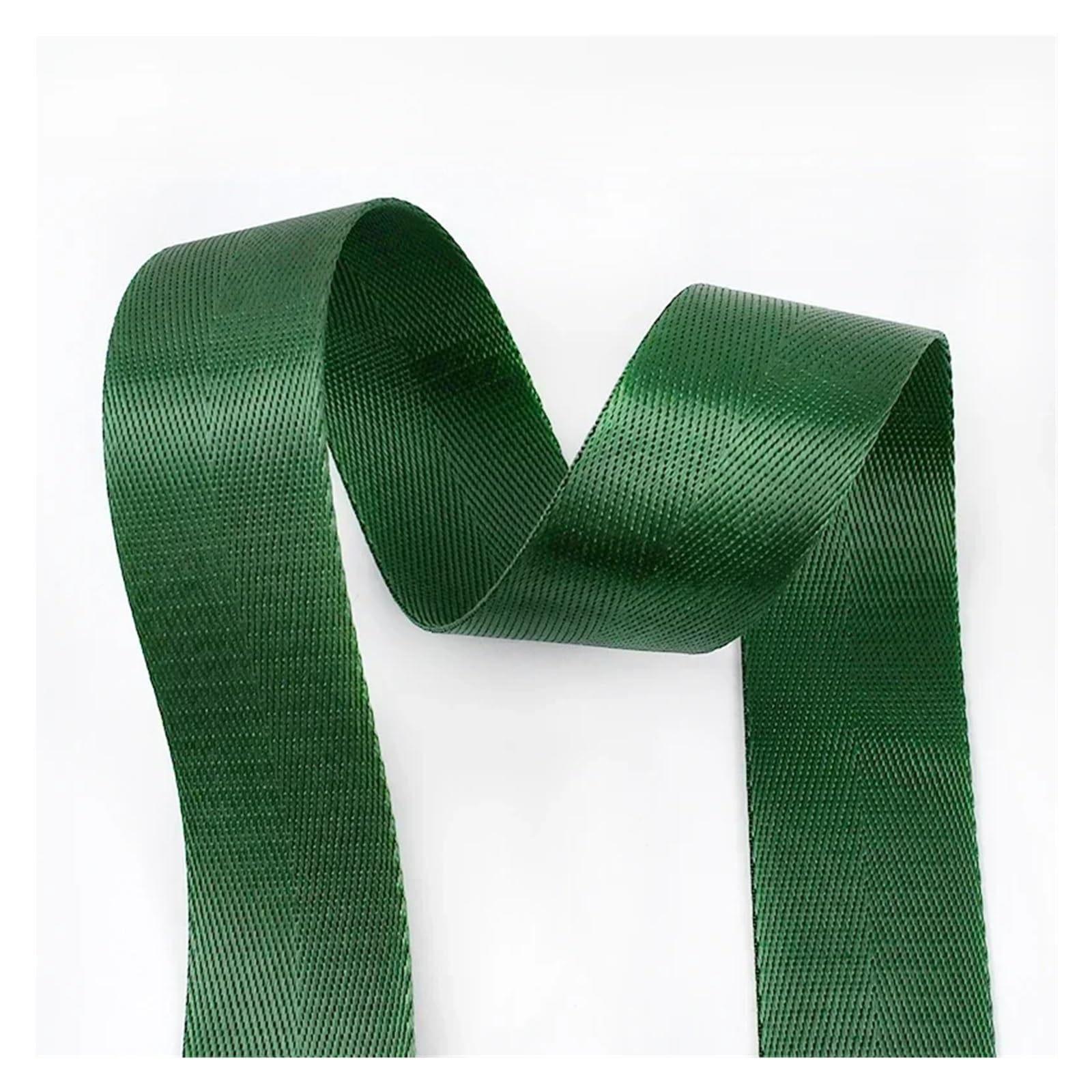 10Meters 20-50mm Nylon Webbing Tapes Ribbons for Belt Dog Collar Backpack Strap by The Meter Bias Binding DIY Sewing Accessories(RD001-GrassGreen,32mm)