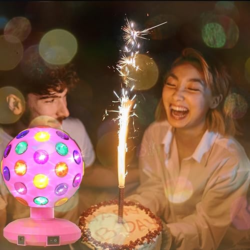 Miniatura 5 de Luz nocturna giratoria de 360 grados lámpara de discoteca LED proyector de luz intermitente alimentado por cable USB o lámpara estroboscópica