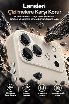NewPole iPhone 17 Pro Max ile Uyumlu Kılıf Premium Yumuşak Sıvı Silikon Kılıf Yükseltilmiş Lens Çerçevesi Mikrofiber Astar Darbeye Karşı Dayanıklı Apple iPhone 17 Pro Max ile Uyumlu Kılıf