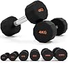 SPORTNOW Dumbbells Set, Hand Weights Pair with 12-Sided Shape and Non-Slip Grip for Men Women Home Gym Workout, 2 x 2kg2 x 4kg2 x 6kg2 x 8kg2 x 10kg2 x 12kg
