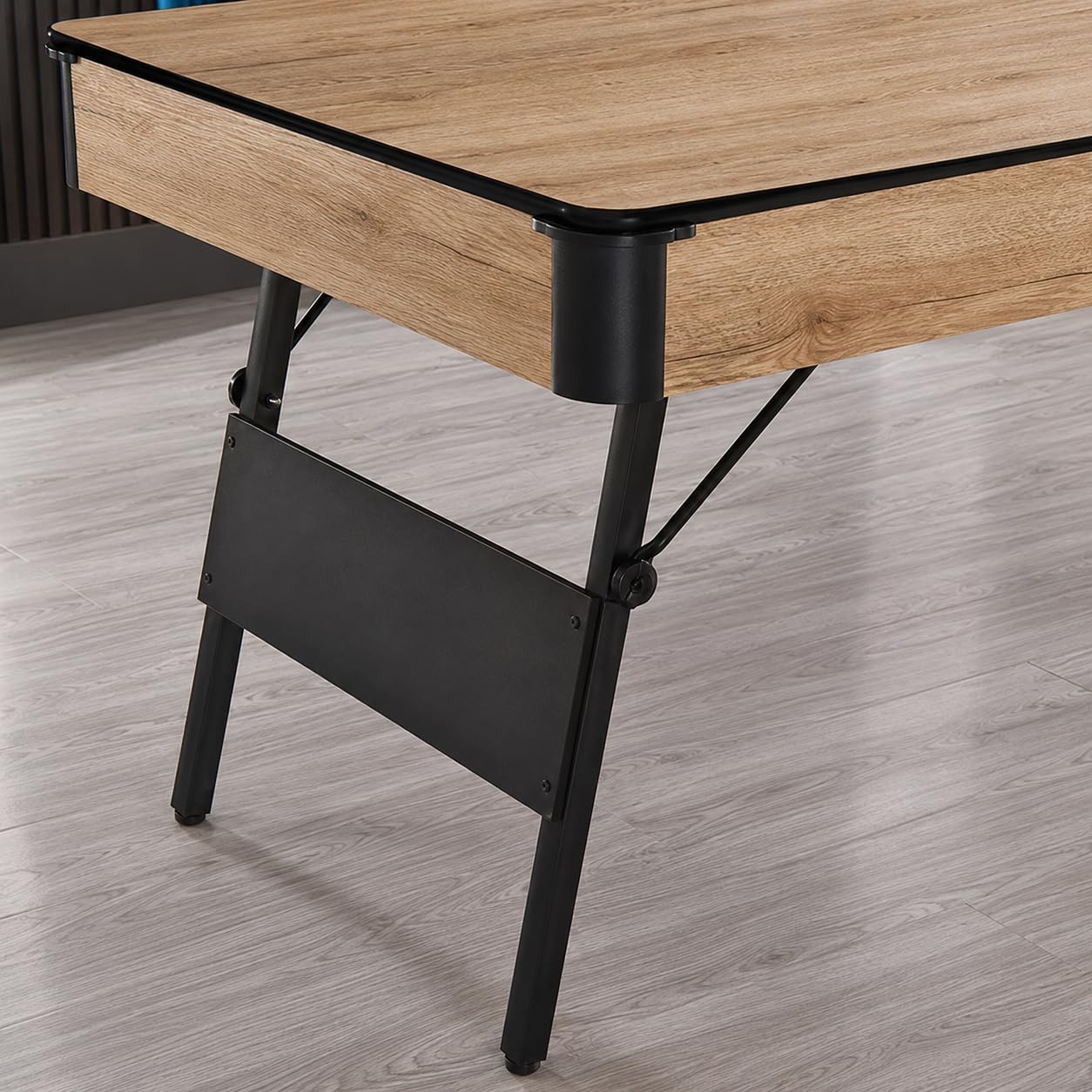 Massivholz Billardtisch, 3-teiliger Billard & Billiardtisch, Multifunktionstisch für Wohnzimmer & Partykeller, mit Esstisch Funktion, Schrägbein, zusammenklappbar (#3953)