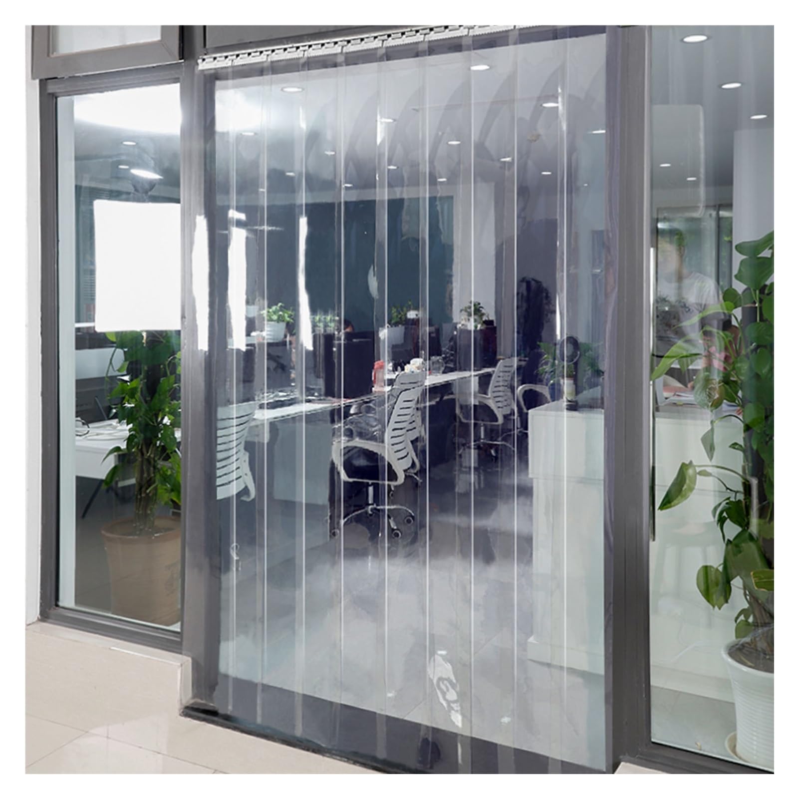 Clear PVC Strip Door Curtain Roll - 148 Ft X 7 In, Industrial For Warehouse, Garage, Pet Areas
