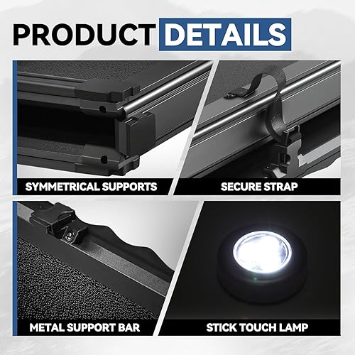 Vista 16 de Auto Dynasty Cubierta tonneau suave enrollable para caja de camioneta compatible con Ford F-150 2004-2014 de 6.5 pies/78 pulgadas, parte superior