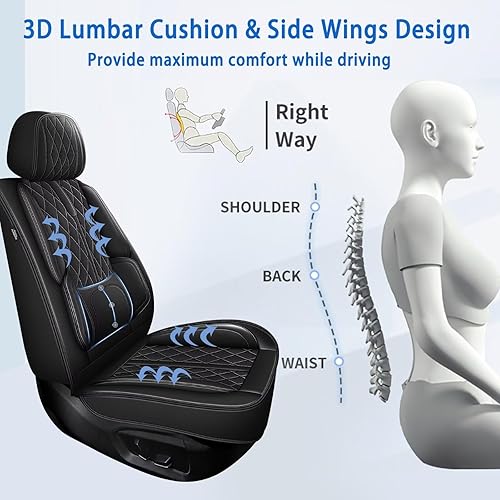 Miniatura 4 de YORKNEIC Juego completo de fundas de asiento para Subaru Impreza 2012-2023 2024, impermeables, transpirables, de cuero, fundas de cojín para asiento