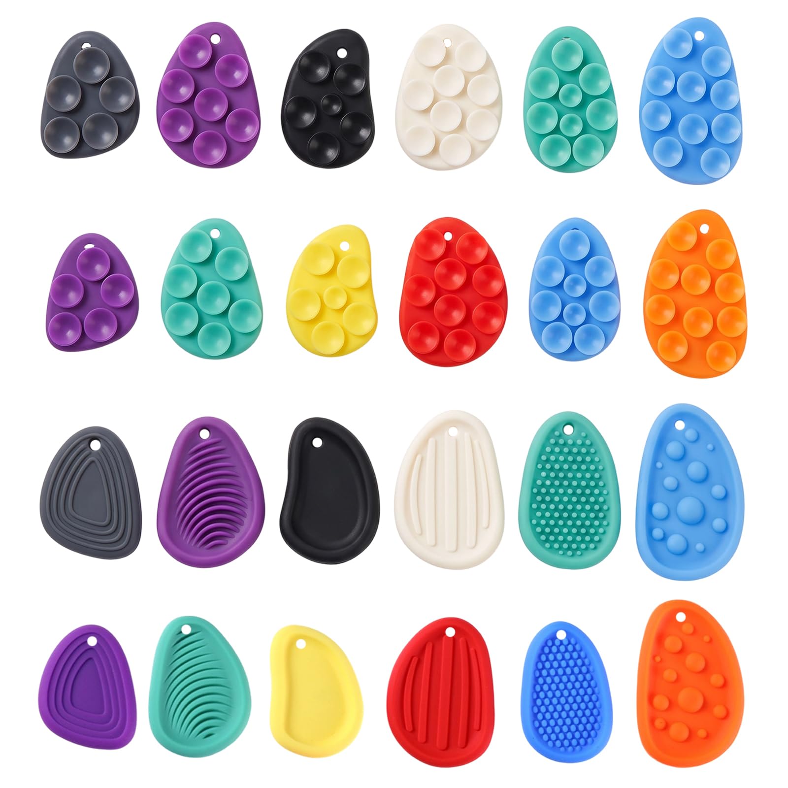 12Pcs Worry Stones Fidget Toys Set, Textured Sensory Toys