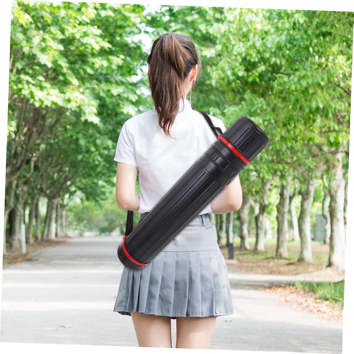SHOWERORO Versatile Artwork Tube with Storage Caps Poster Carrier Blueprint Paper Tube Telescopic Mail-ready
