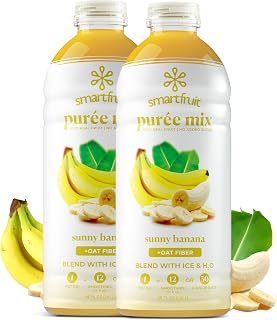 Smartfruit Sunny Banana + Oat Fiber, 100% Real Fruit Purée, Non-GMO, No Additives, Vegan - 48 Fl. Oz - 2 Pack