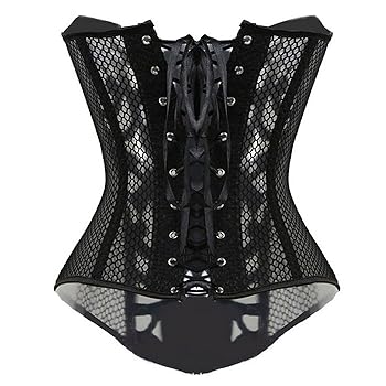 Amazon.com: VEENDEO Women's Satin Lace up Overbust Corset