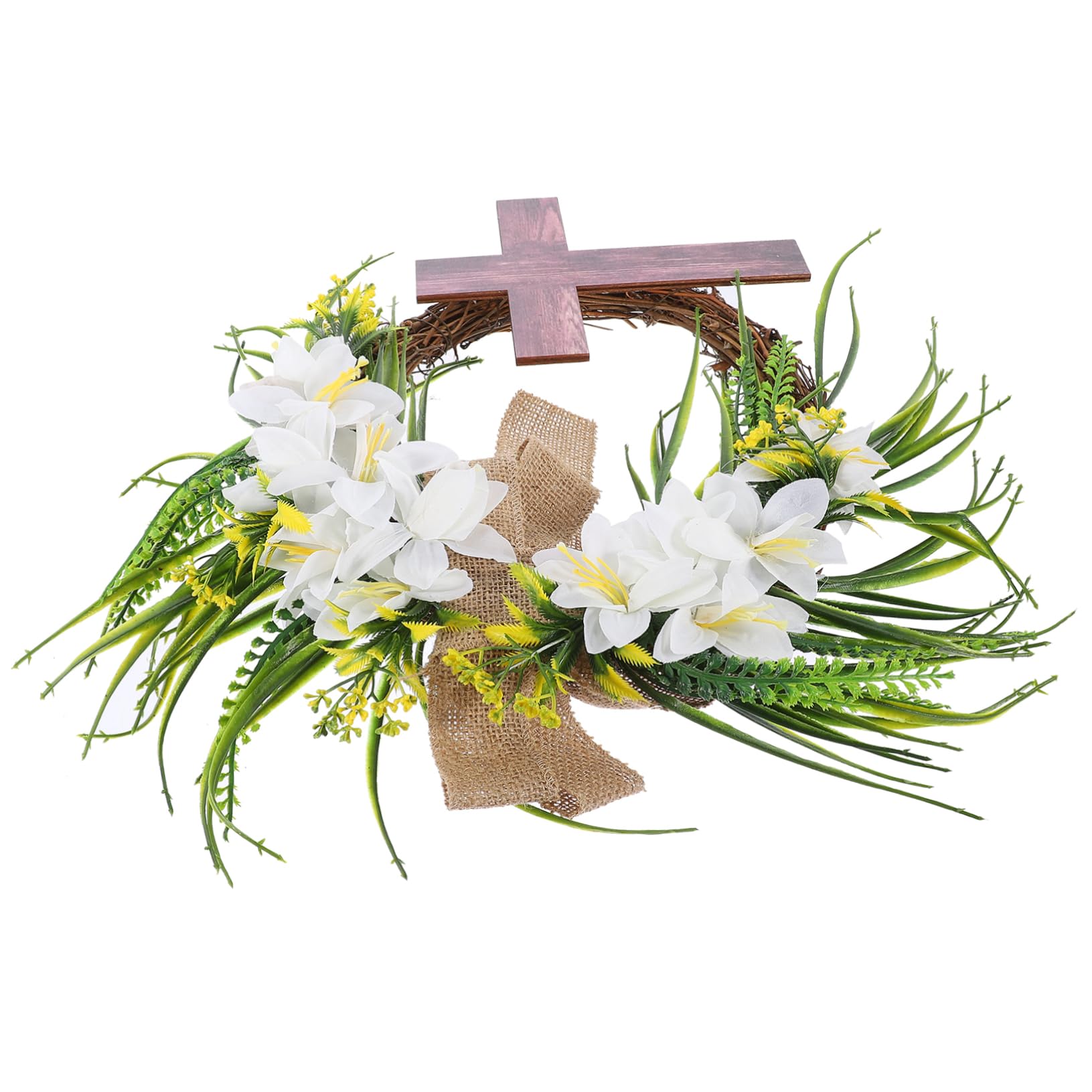 Couronne croix de mariage tressée pour embellir vos fêtes chrétiennes