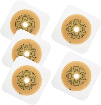 EXCEART 5pcs Adhesive Skin Barrier Wafer for Pouch System Ostomy Bags Ring Colostomy Barrier
