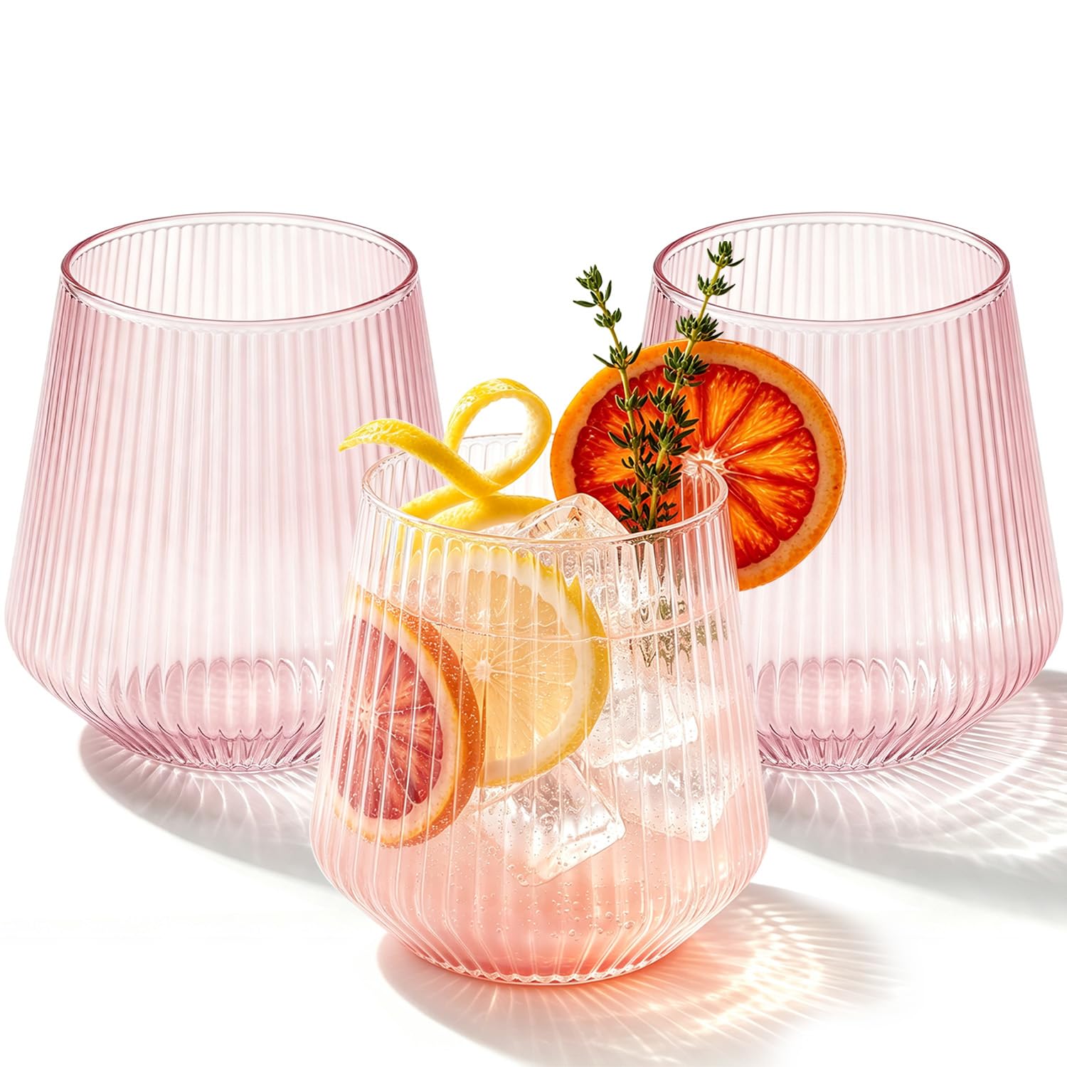 40 Pack Ribbed Plastic Wine Glasses, 12 Oz Disposable Cocktail Glasses — Amazon image 7