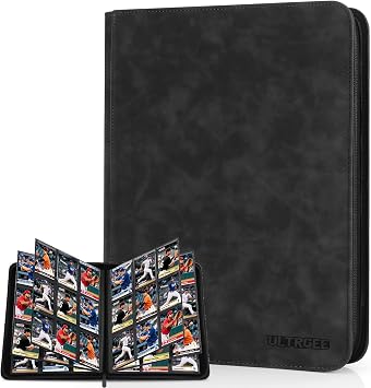 9 Pocket Card Binder, Trading Card Collection Binder - Holds 540 Cards, Card Album for TCG/YGO/MTG/PTCG Cards and Sports Cards Black