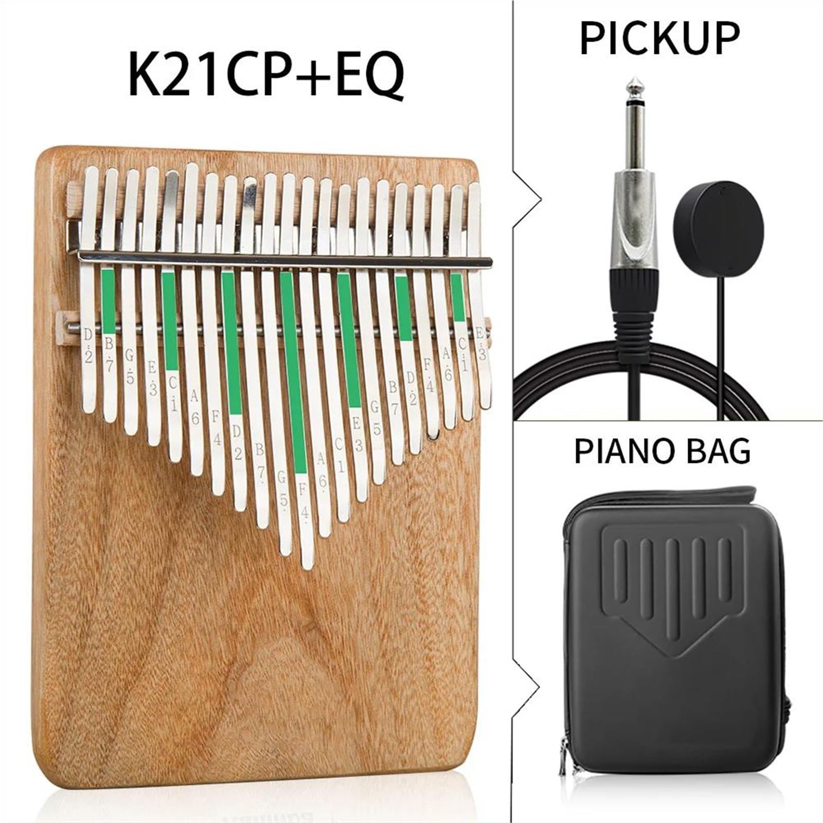 Kalimba For Beginners Camphor Wood Thumb Piano Finger Piano Musical Instrument 21-Key Kalimba(Pickup)