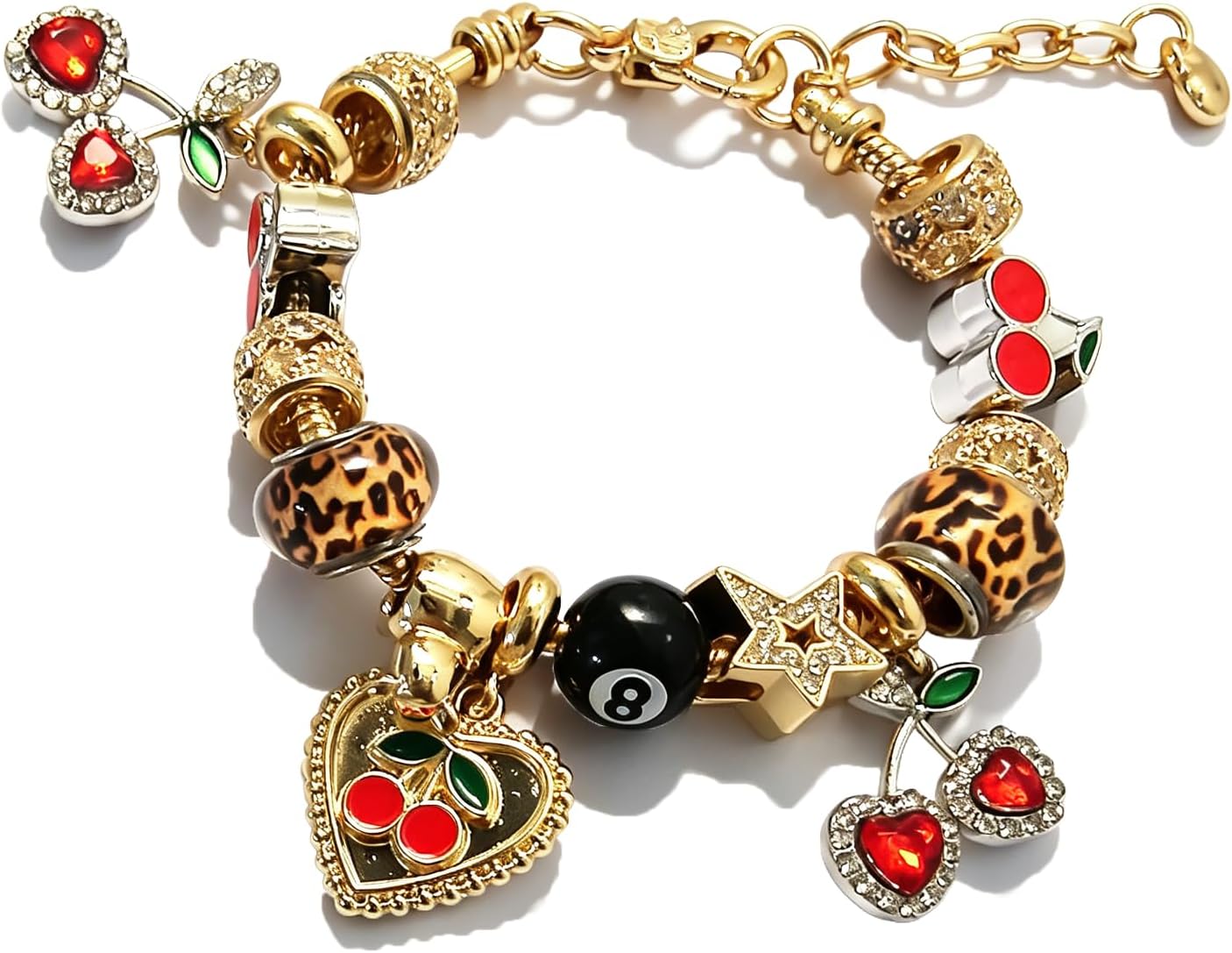 Cherry Charm Bracelet for Women