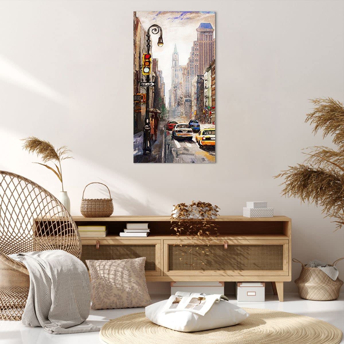 Cuadros Decoracion Salon Modernos Cuadros Decoracion Salon Ciudad  Rascacielos Manhattan Nuevo York Lienzos Decorativos 65x120cm Cuadro Sobre  Lienzo Moderno Vertical Dormitorio Cuadros Papel Pintado Pared, image size:1200x1200