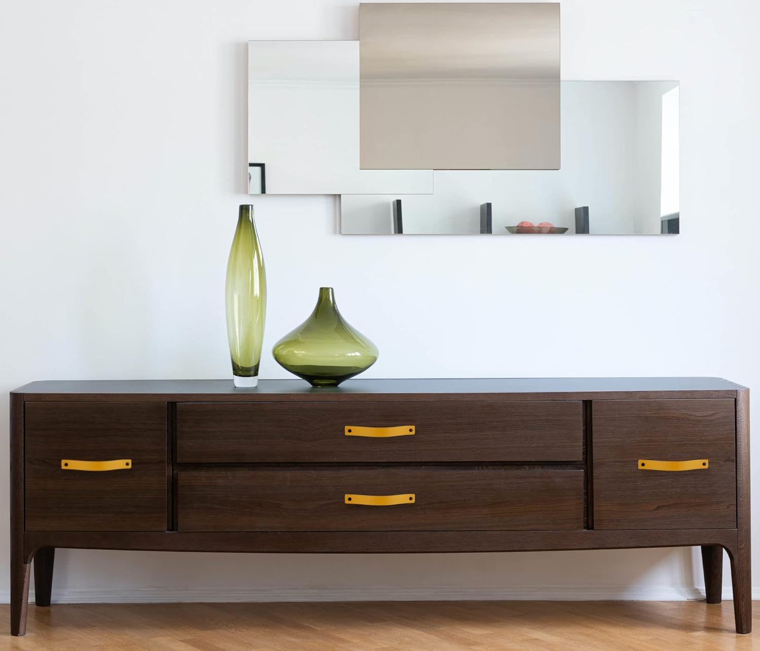 Brute Strength - Leather Drawer Pulls - Ochre Yellow - 12 pcs - 6-1/2 x 1 ’’ - Leather Handle - Leather Dresser Pulls - Cabinet knobs Dresser knobs - Dresser Handles