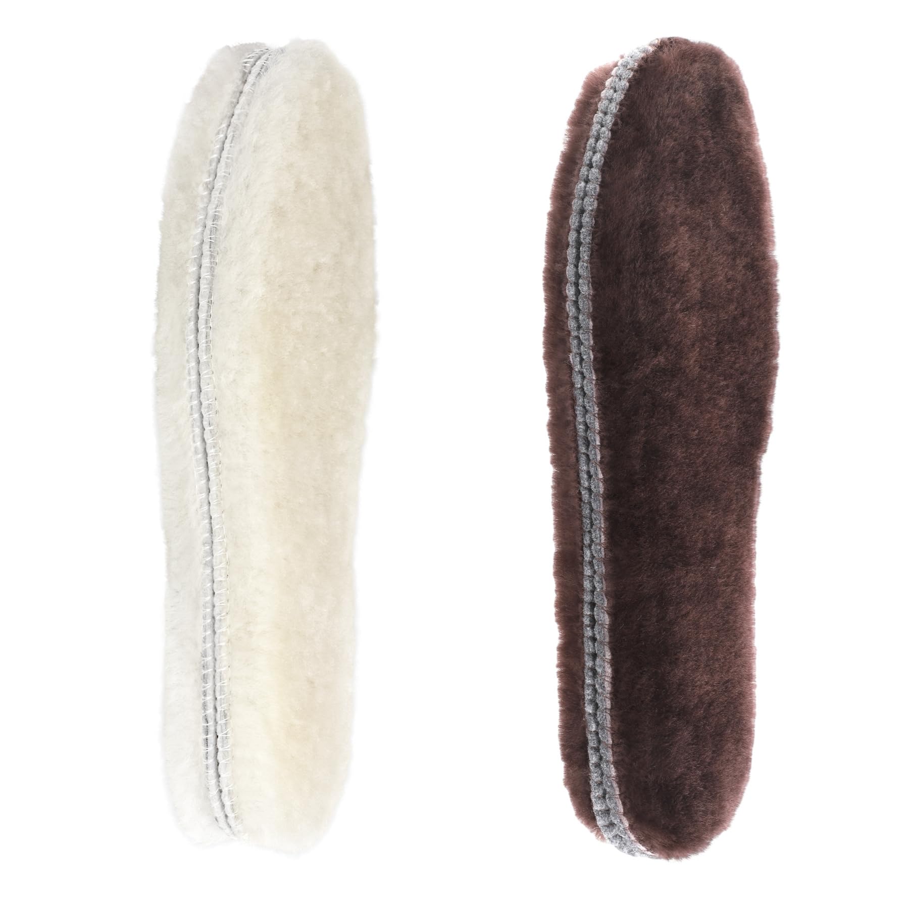 riemot 2 Paar Echte Lammfell Einlegesohlen, extra dicke warme Wintersohlen | Schaffell Einlegesohlen, 100% australischer Wollflor; warm, weich & kuschelig für Winterstiefel & Arbeitsschuhe oder Reserve.