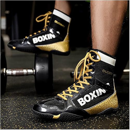 Miniatura 5 de Zapatos de boxeo profesionales para hombres y mujeres, transpirables, zapatos de entrenamiento para adultos, antideslizantes, para fitness, para