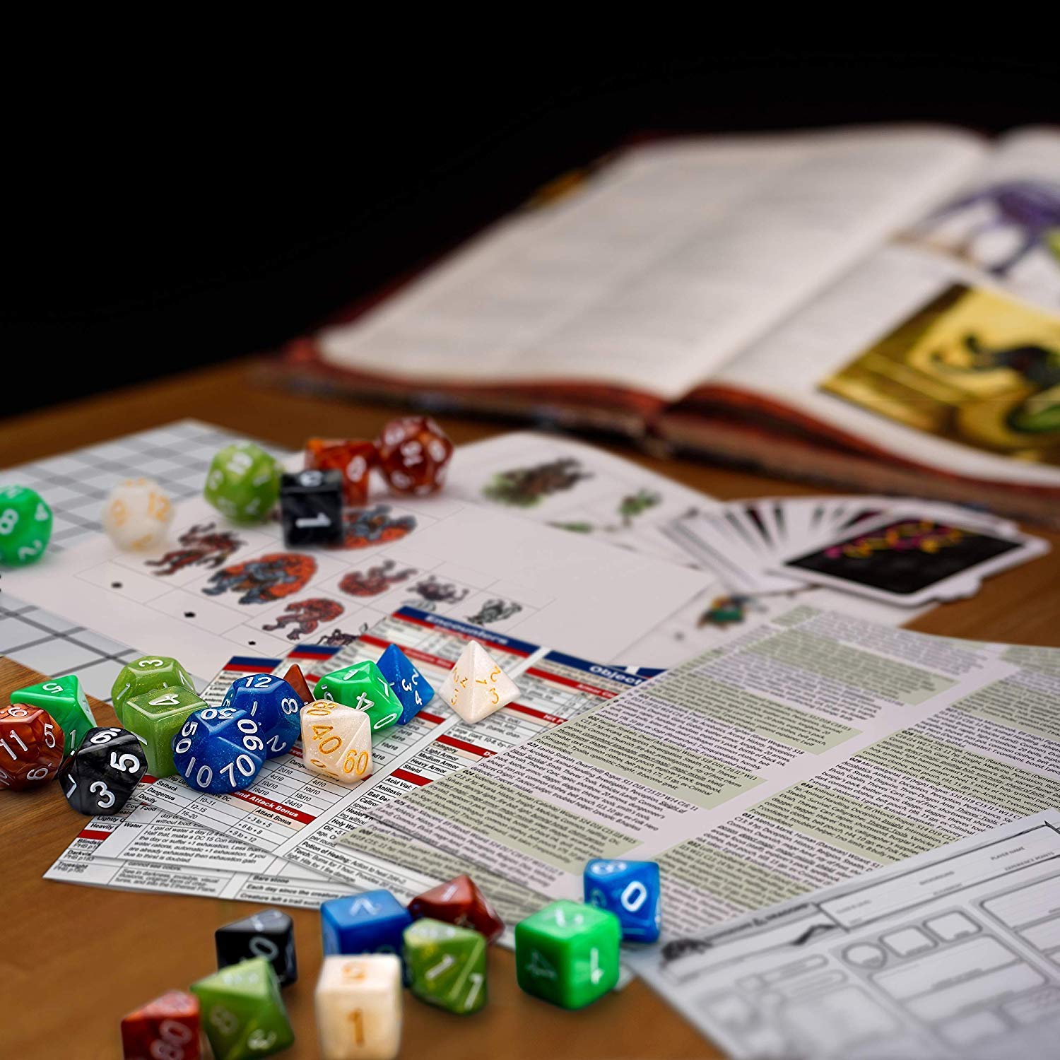 Dungeons and Dragons Essentials Kit 5th Edition with Complete Starter Pack 6 D&D Dice Sets in