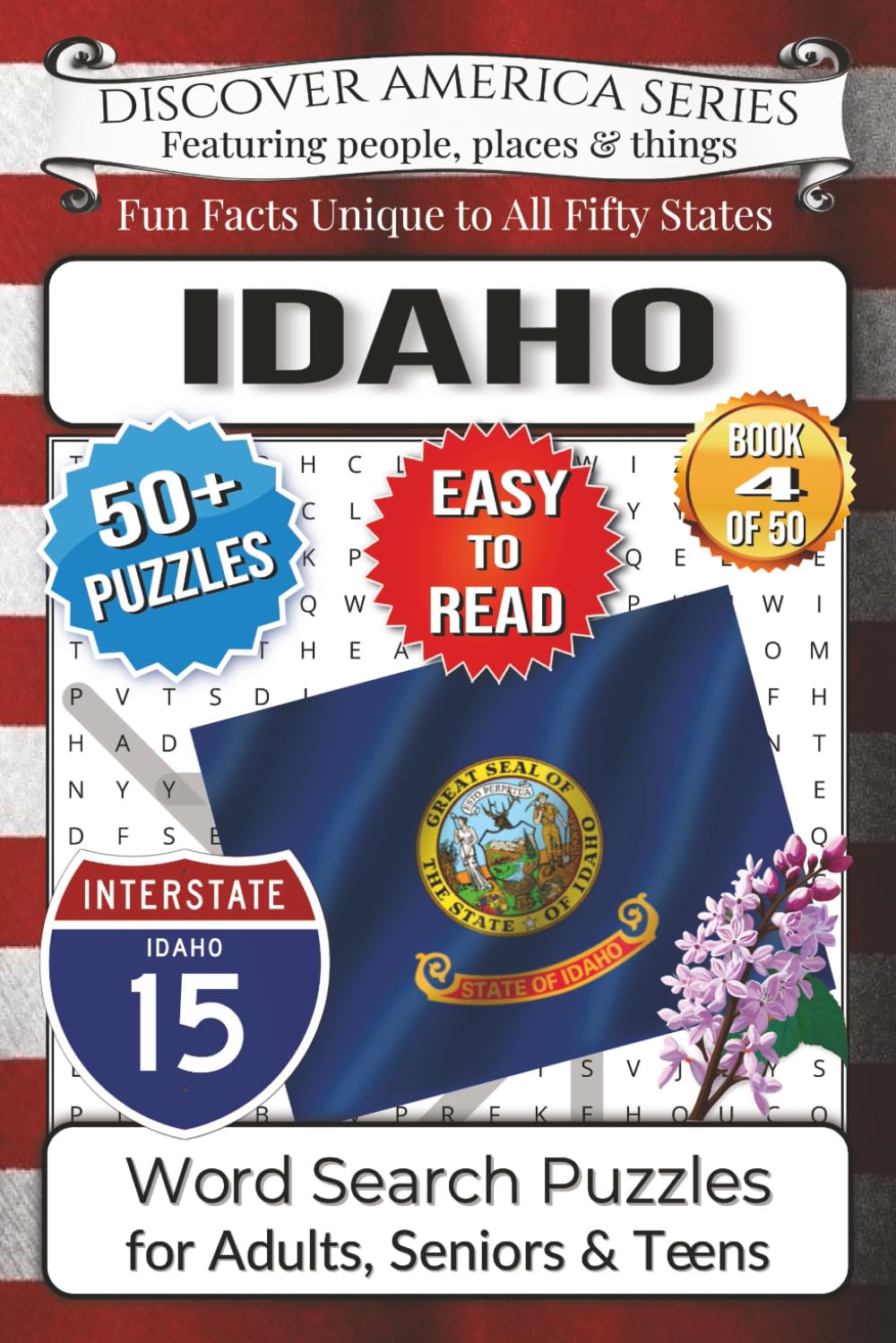 Discover America Word Search: Idaho: Large-Print Gem State Edition – 50+ Puzzles, Fun Facts, Potatoes, Sawtooths, Hells Canyon & Hidden Treasures ... Activity Book for Adults, Kids & Seniors)